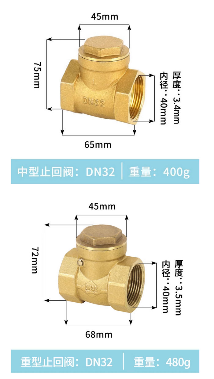 臥式銅質止回閥